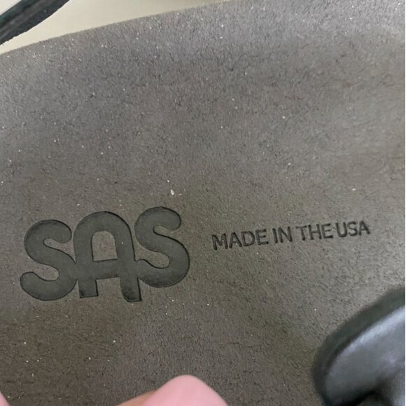 SAS Womens NWOB Black Laguna Sandals Size 10 WW Leather Boho Goth Dark Academia - Picture 3 of 6